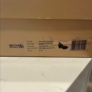 MICHAEL Michael Kors Vanilla Charm Sling Sandal Box Label